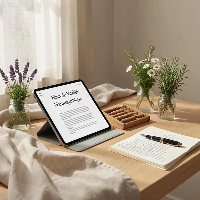 Bilan de vitalité naturopathie PDF : modèle gratuit et étapes clés 2026