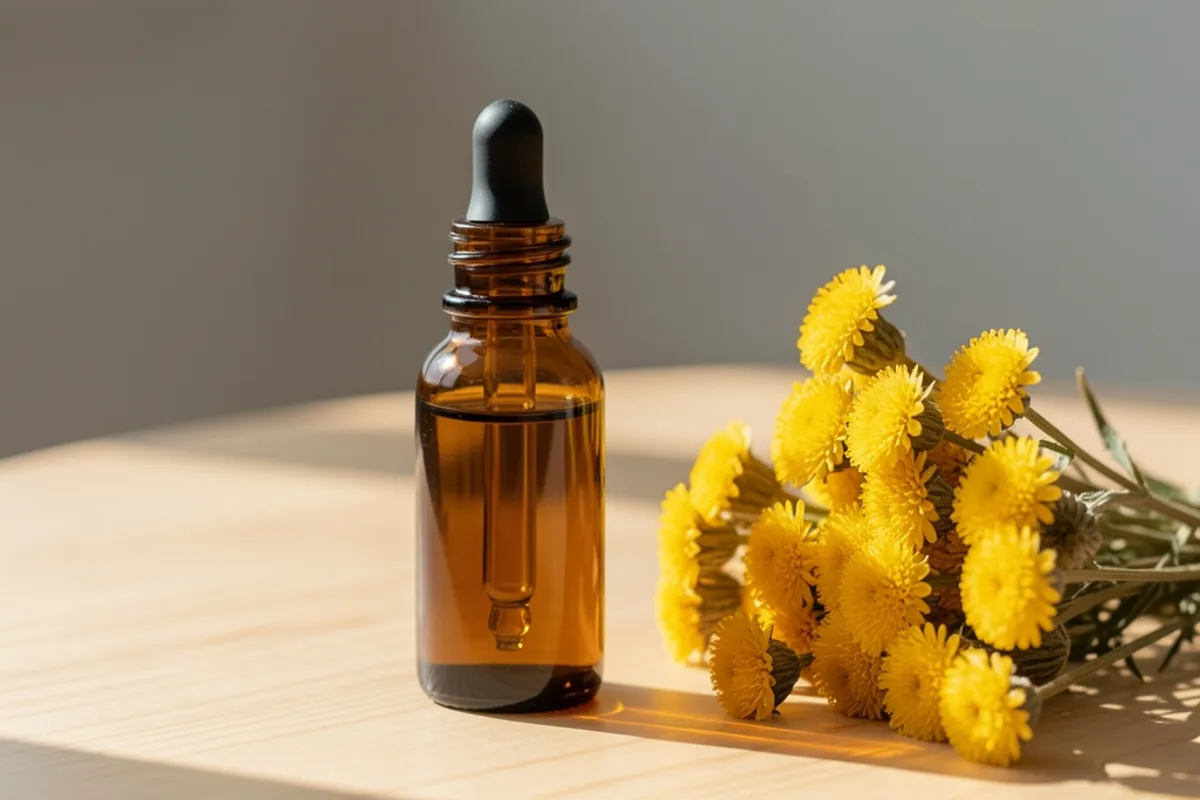 Huile essentielle d'immortelle : utilisation et précautions